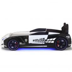 Дитяче ліжко машина GTR Police 190х90 см з підсвіткою, музикою, шкіряний салон, пультом